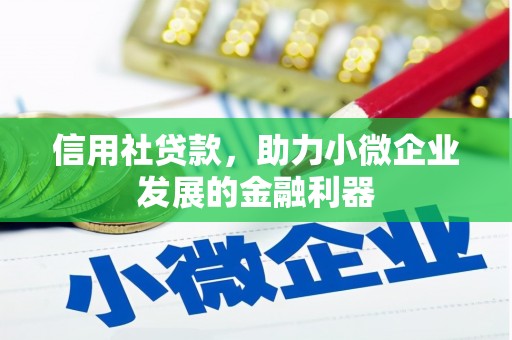元朗信用社贷款，助力小微企业发展的金融利器